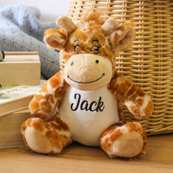 Personalised Giraffe Cuddly Soft Toy For Children, 5 of 7