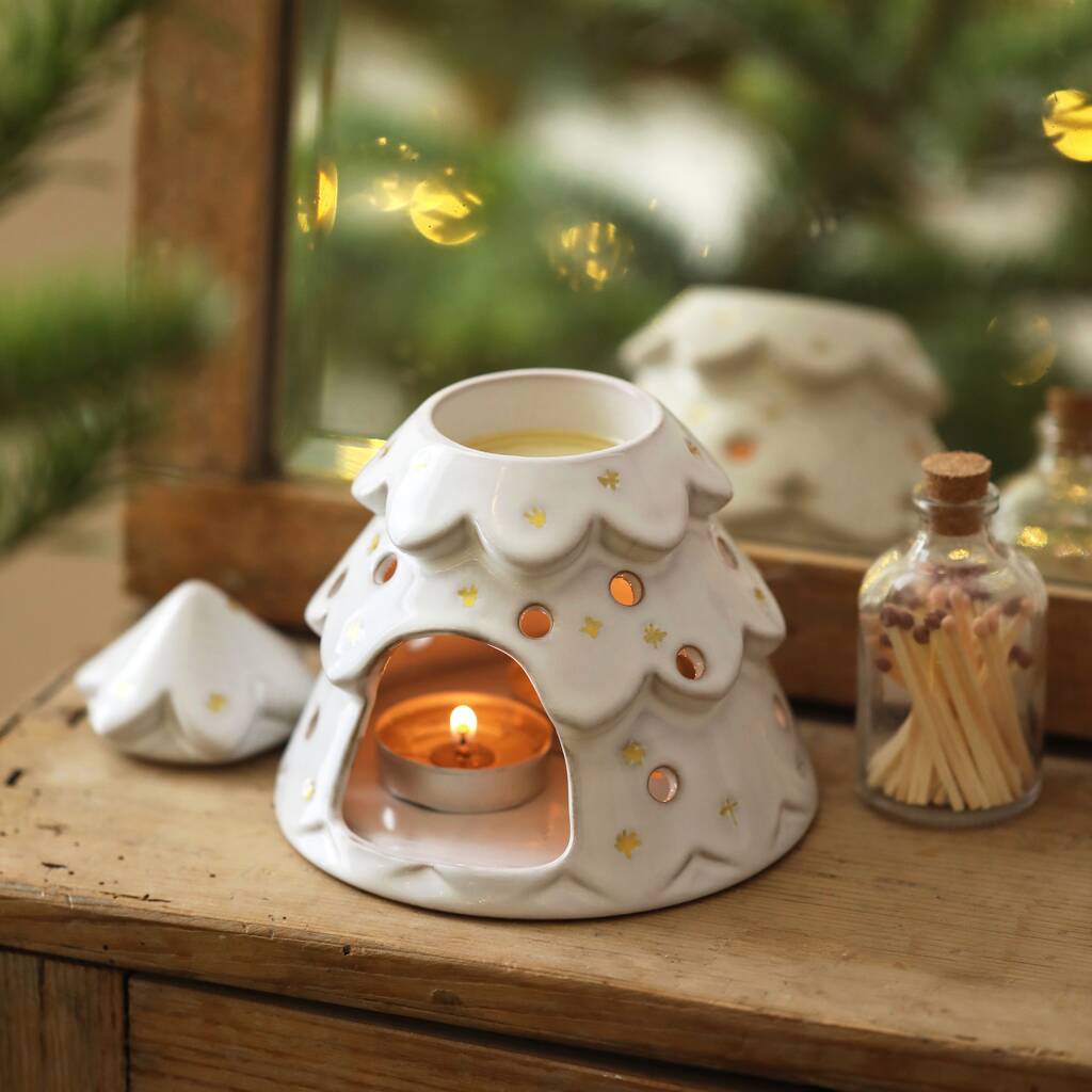 Ceramic Christmas Tree Wax Burner By Lisa Angel