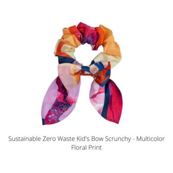 Sustainable Kids Hair Accessories Bow Scrunchies, 6 of 12
