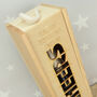 Personalised Cheers Engraved Wooden Bottle Box, thumbnail 4 of 5