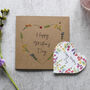 Mother's Day Wildflower Plantable Seed Heart Card, thumbnail 1 of 9