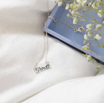Hand Stamped Personalised Mantra Necklace, 5 of 12