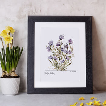 Watercolour Birth Month Flower Print, 3 of 6