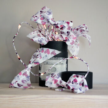 Limited Edition Valentine Liberty Print Bow Lights, 2 of 4