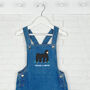 Strong And Brave Gorilla Baby/Kids Denim Dungarees, thumbnail 2 of 2