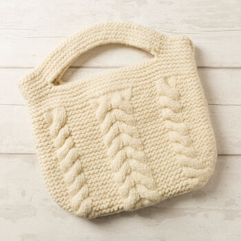 Cable Knit Bag Knitting Kit, 4 of 6