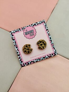 Cookie Glitter Resin Studs / Gift For Cookie Lovers / Gift For Baker, 3 of 6