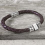 Men's Personalised Message Leather Bracelet, thumbnail 6 of 11