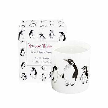 Lime And Black Pepper Penguin Candle, 2 of 2