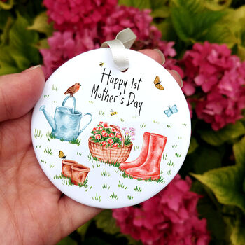 Personalised Best Mum Floral Garden Ceramic Decoration, 5 of 5