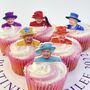 Set Of Six Jubilee Cupcake Toppers Featuring The Queen, thumbnail 3 of 5