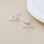 Sterling Silver Barbed Wire Stud Earrings – 5mm, thumbnail 2 of 6