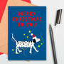 Large Size Spotty Dog Christmas Card, thumbnail 1 of 2