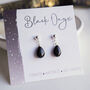 Black Onyx Teardrop Earrings, thumbnail 1 of 12