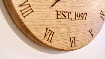 Personalised Wooden Wall Clock, 3 of 4