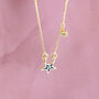 Gold Plated Enamel Star Initial Necklace, thumbnail 5 of 9