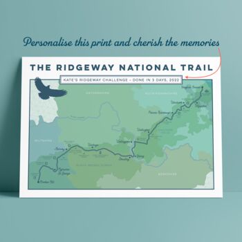 Personalised Ridgeway Map Art Print, 4 of 11