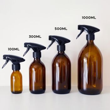 Refillable Amber Trigger Spray Bottle, 3 of 8