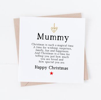 Christmas Card For Mum Or Mummy, 2 of 4
