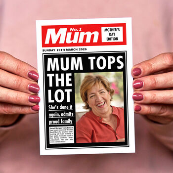 Personalised Tabloid Mother's Day Card, 3 of 4