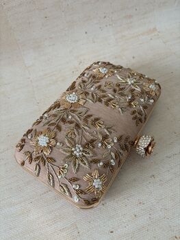 Muted Pink Rectangular Clutch, 8 of 10