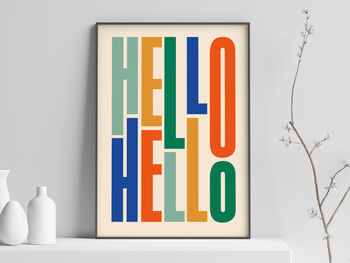 'Hello Hello' Typography Print, 2 of 3