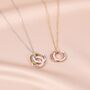 Personalised Russian Ring Necklace Interlocking Engraved Name, thumbnail 6 of 6