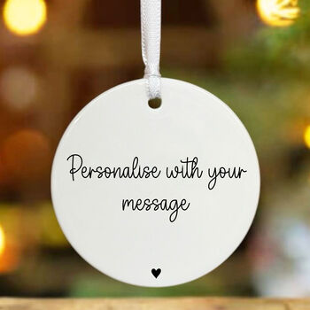 Personalised Porcelain Round Bauble Christmas Decoration Gift, 2 of 2