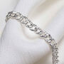 Sterling Silver Hammered Cuban Bracelet, thumbnail 6 of 7