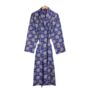 Lightweight Cotton Dressing Gown Gatsby Paisley Blue, thumbnail 1 of 4