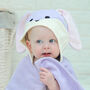 Personalised Lavender Bunny Baby Towel, thumbnail 8 of 8