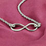 Sterling Silver Infinity Pendant Necklace, thumbnail 3 of 6