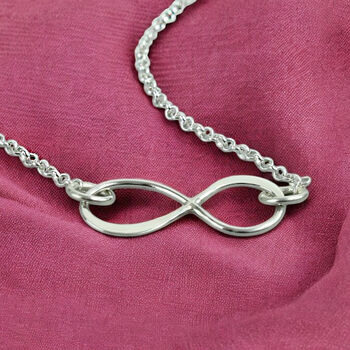 Sterling Silver Infinity Pendant Necklace, 3 of 6