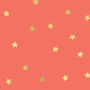 Gold Foiled Coral Stars Wrapping Paper Two Sheets, thumbnail 4 of 4