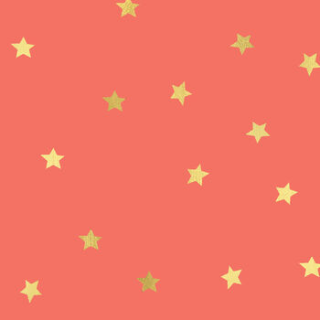 Gold Foiled Coral Stars Wrapping Paper Two Sheets, 4 of 4
