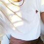 Embroidered Christmas Pudding T Shirt In White, thumbnail 5 of 6