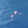 8 Mm Cz Stone Stud Earrings, Sparkly Studs, Cubic Zirconia Studs, thumbnail 5 of 7