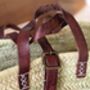 French Market Basket Backpack Adjustable Leather Straps, thumbnail 4 of 7