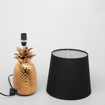 G Decor Tang Gold Pineapple Black Bedside Table Lamp, 4 of 4