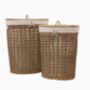 Bhodra Oval Seagrass Laundry Basket With Lid, thumbnail 4 of 5