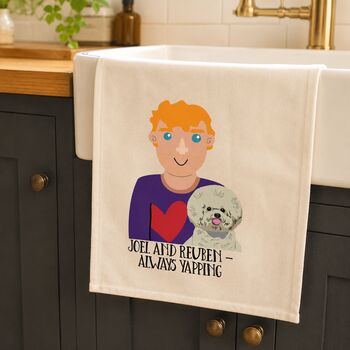Personalised Tea Towel Gift For Dog Dads, 3 of 12