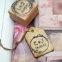 Personalised Wedding Wreath Initials Rubber Stamp, thumbnail 4 of 5