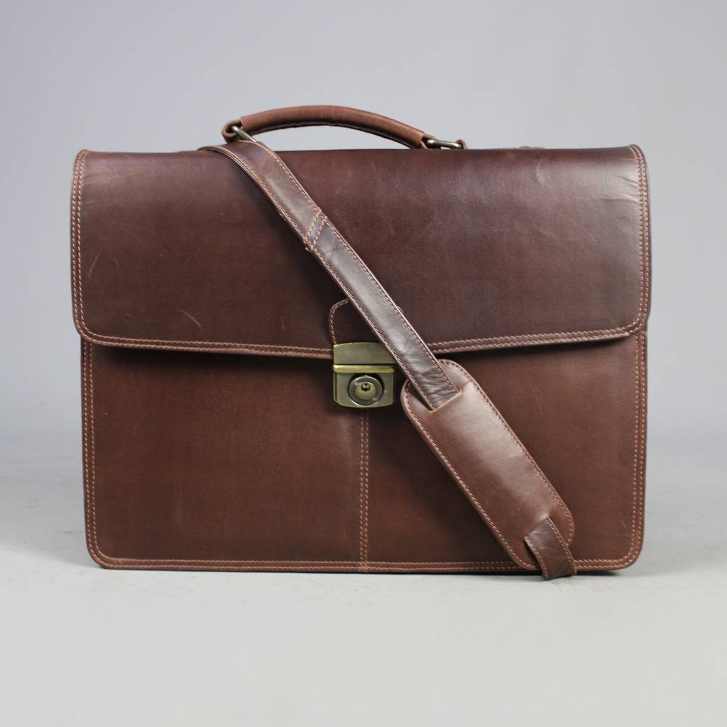 Personalised Leather Satchel Bag By Vintage Child | notonthehighstreet.com