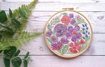 Cottage Garden Floral Embroidery Kit, 2 of 5