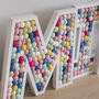 Personalised Initial Felt Ball Wooden Painted Letter, thumbnail 7 of 12