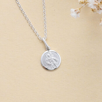 Sterling Silver Saint Christopher Necklace, 4 of 4