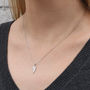 18ct White Gold And Diamond Set Angel Wing Necklace, thumbnail 2 of 4