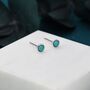 Green Turquoise Stud Earrings, thumbnail 2 of 12