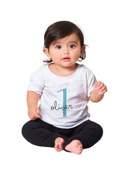 Personalised Baby T Shirt 1st Birthday, 4 of 9