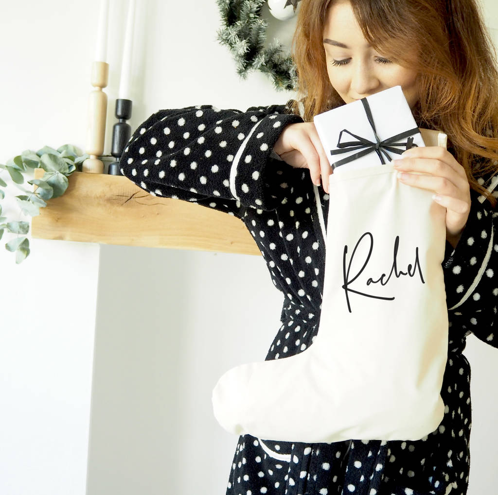 Personalised Script Name Christmas Stocking By Tillie Mint Loves
